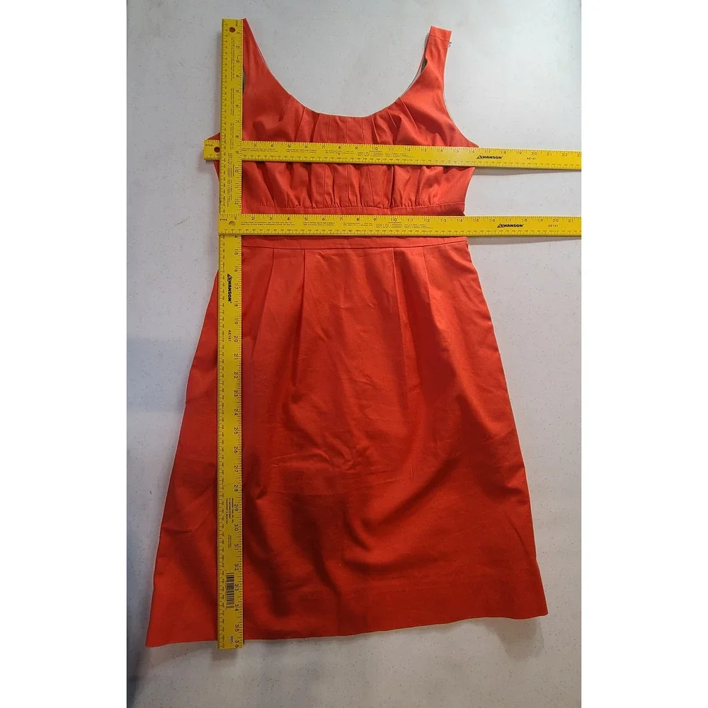 J.Crew Burnt Orange Shift Dress Sleeveless Knee Length Minimalist Size 2 2716